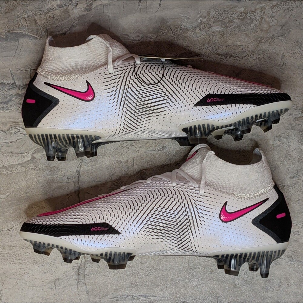 Nike Phantom GT Elite DF FG Men's 8.5 White Pink Blast Soccer Cleats CW6589-160 - Picture 4 of 11